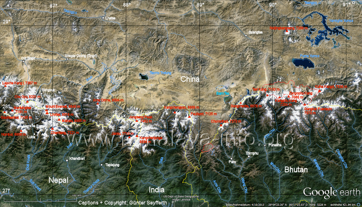 Gesamtuebersicht ueber den Himalaya